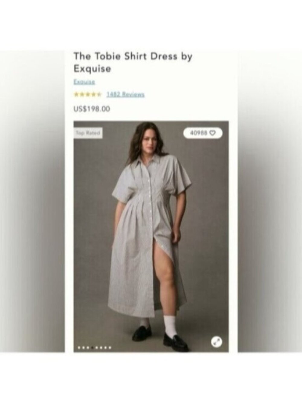 NWT Size S - The Tobie Shirt Dress by Exquise with Pockets (NWT US$ 198) - Picture 16 of 16